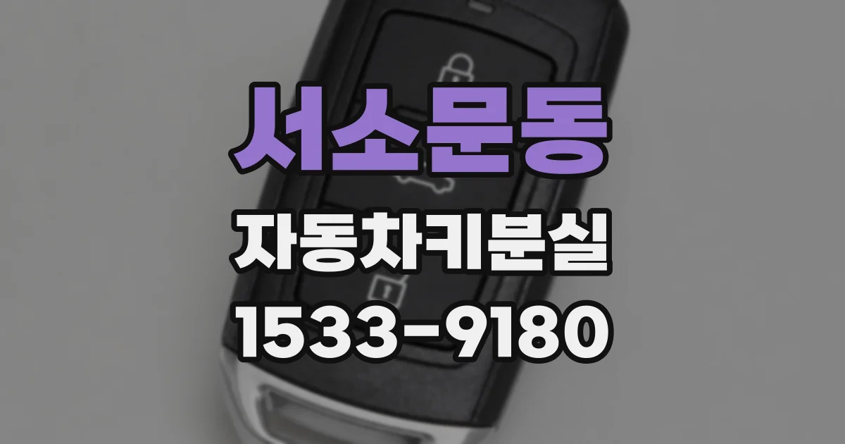 서소문동 자동차키분실