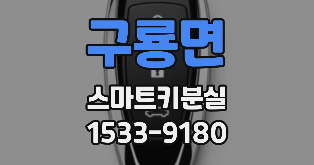 구룡면 스마트키분실
