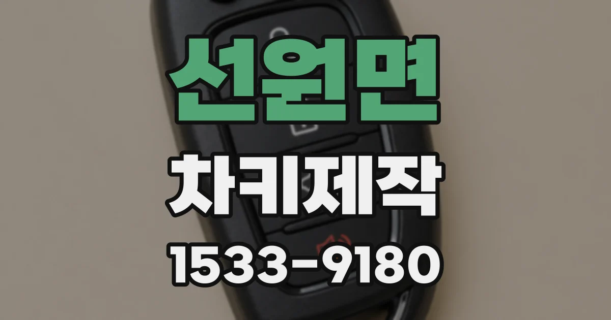 선원면 차키제작