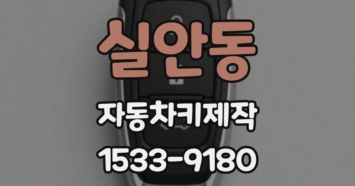 실안동 자동차키제작