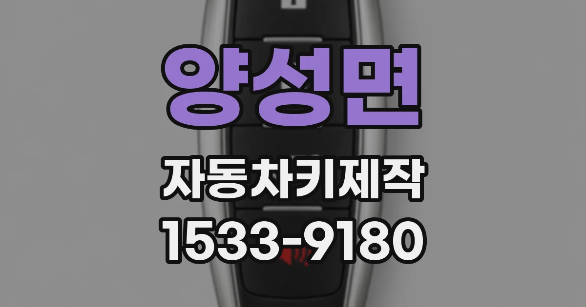 양성면 자동차키제작