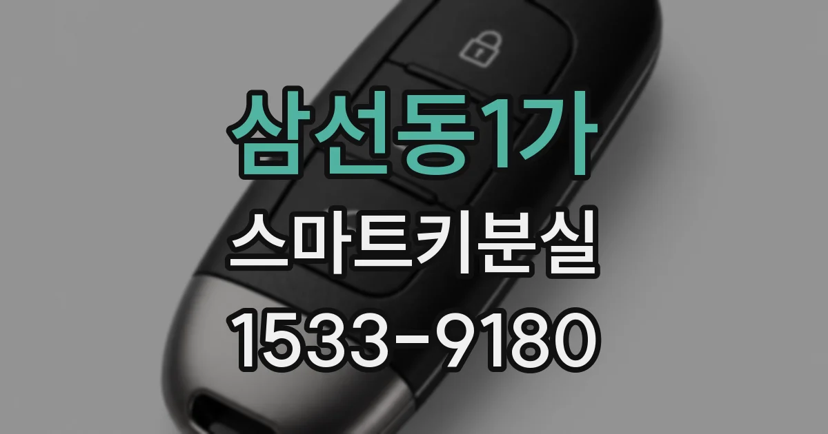 삼선동1가 스마트키분실