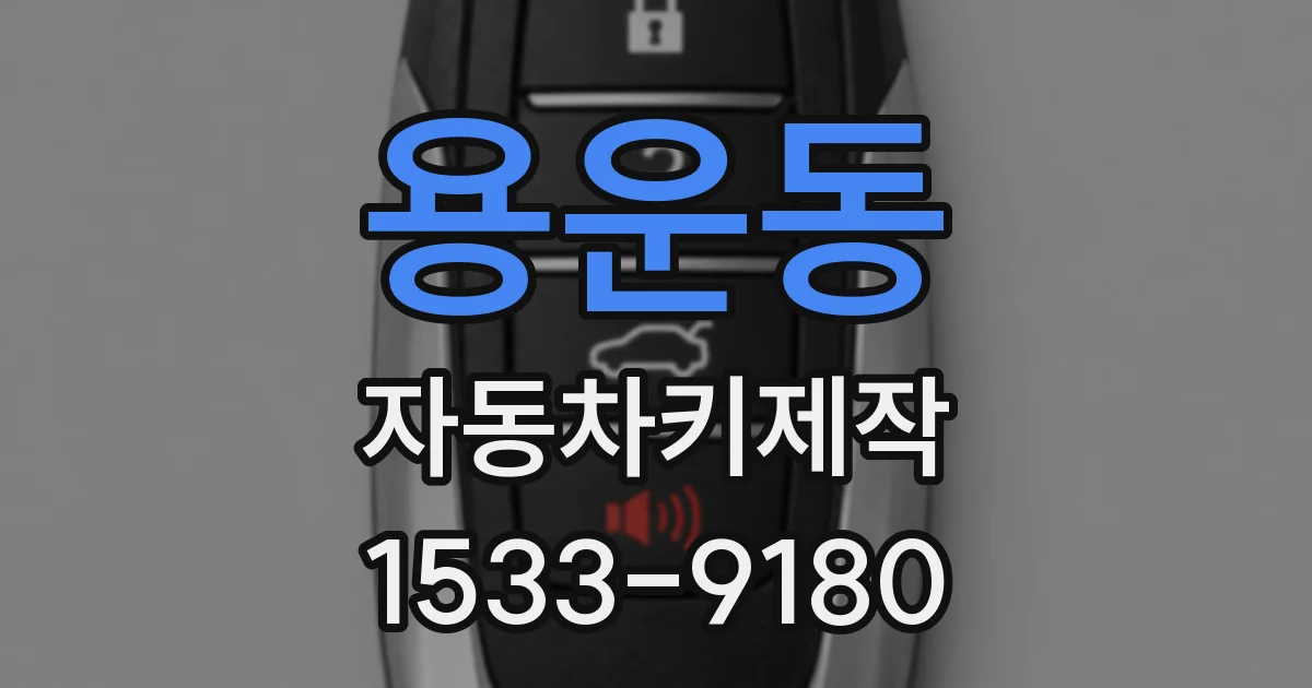 용운동 자동차키제작