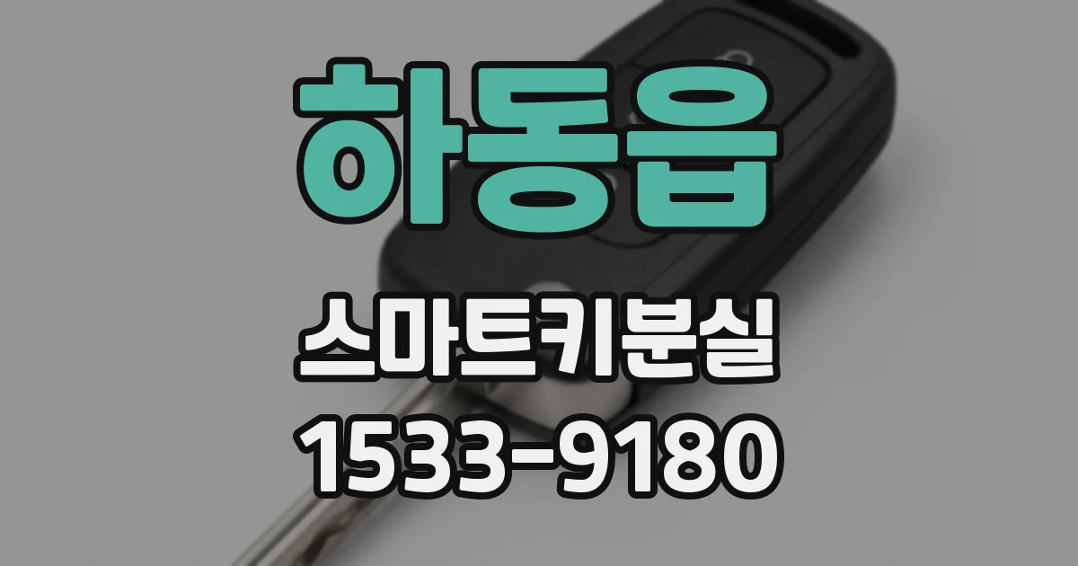 하동읍 스마트키분실