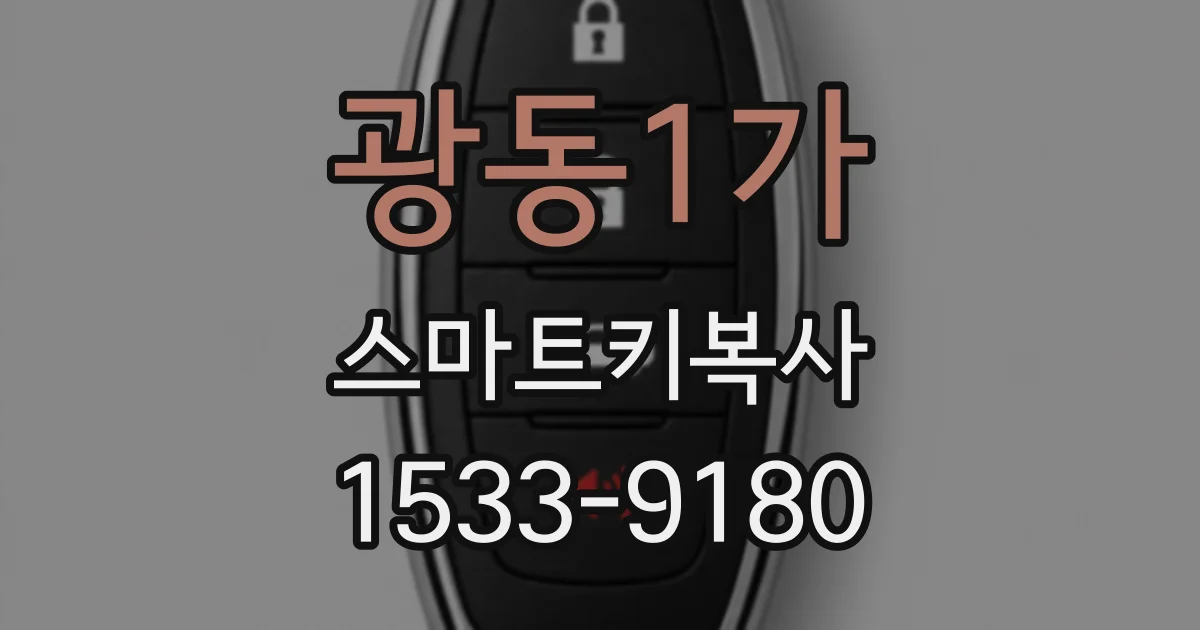 광동1가 스마트키복사