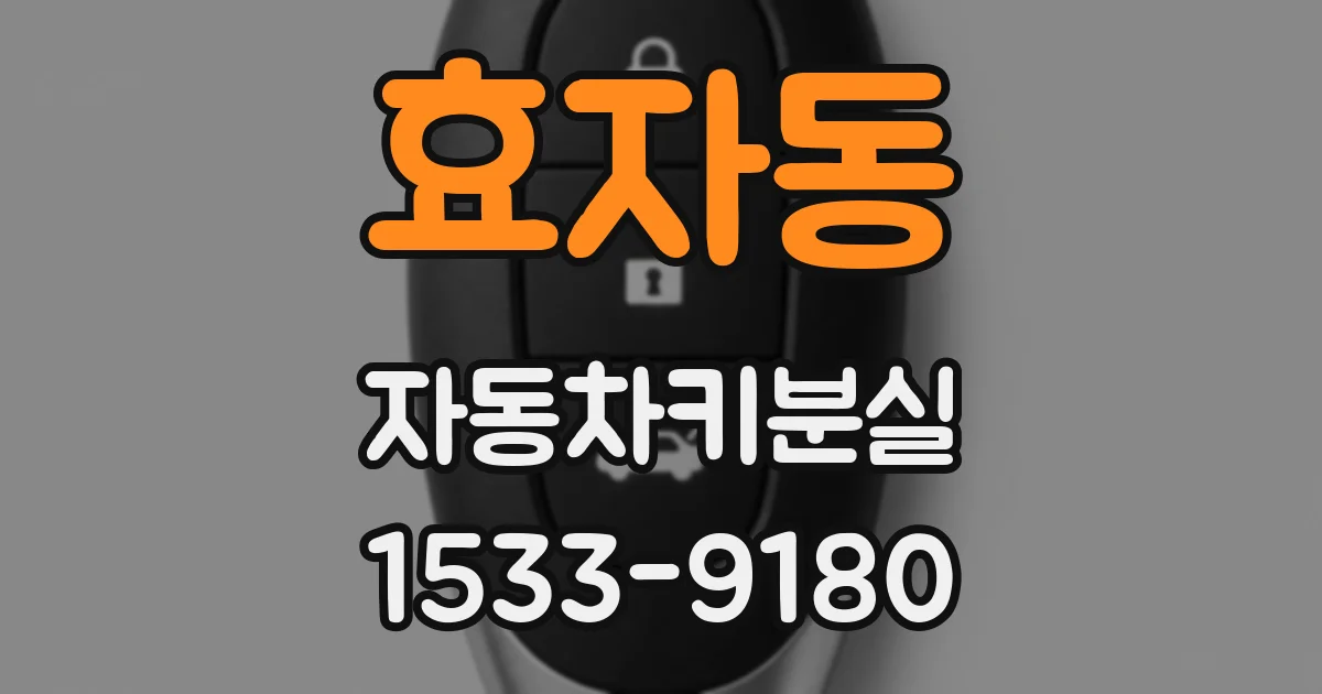 효자동 자동차키분실