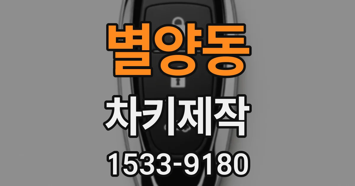 별양동 차키제작