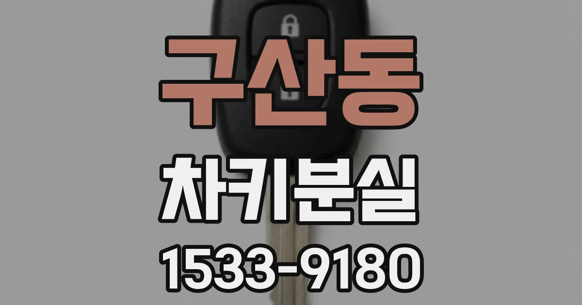 구산동 차키분실