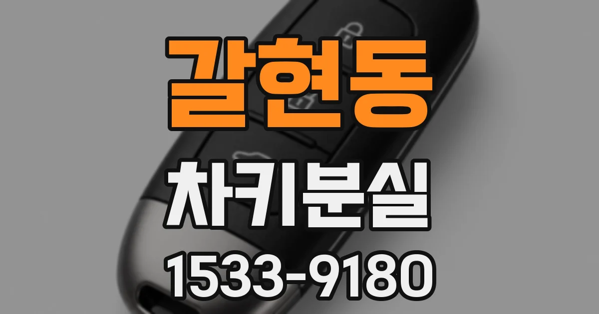 갈현동 차키분실