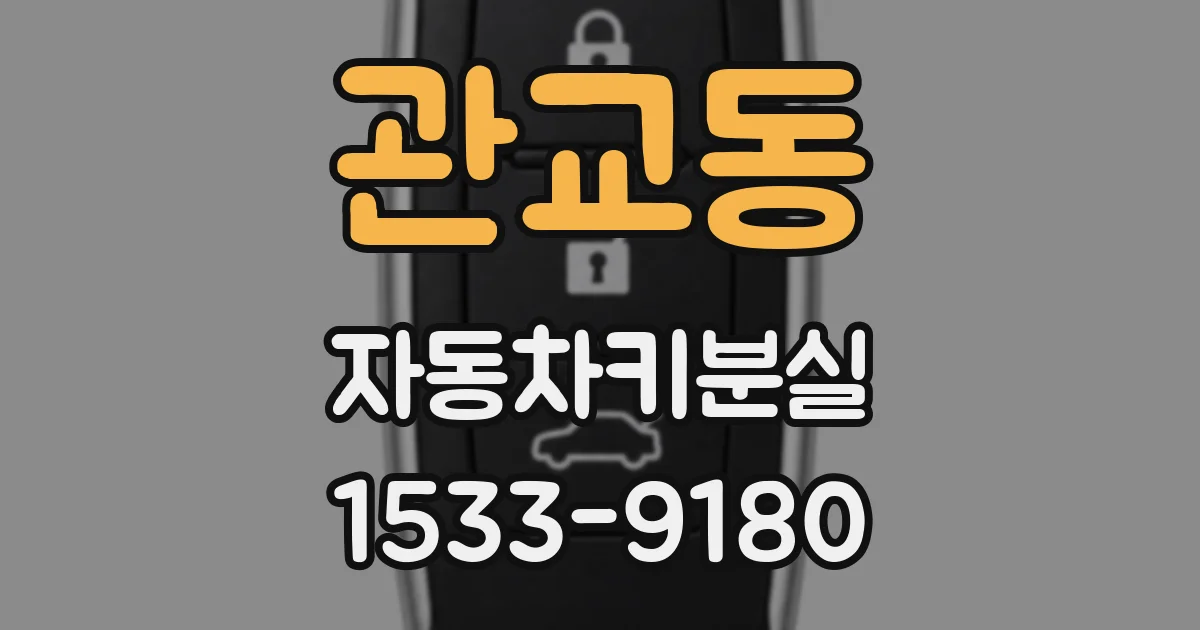 관교동 자동차키분실