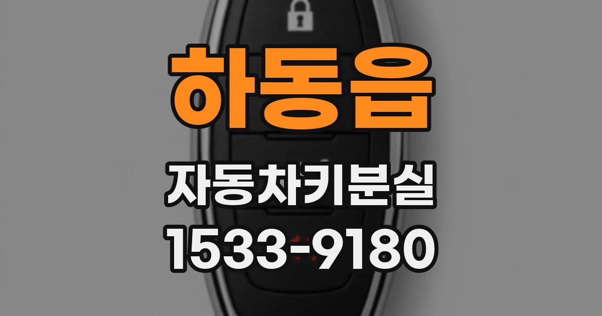 하동읍 자동차키분실
