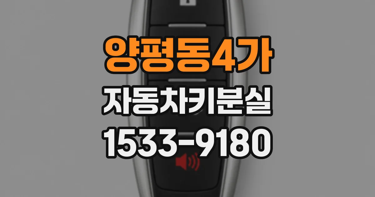 양평동4가 자동차키분실