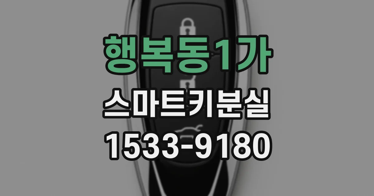 행복동1가 스마트키분실