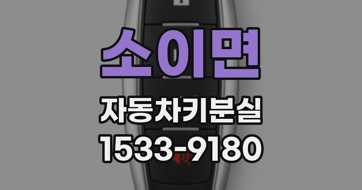 소이면 자동차키분실