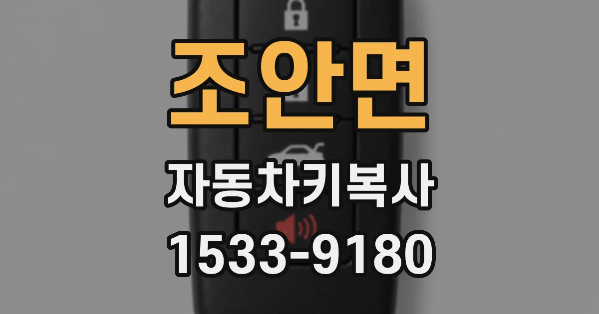 조안면 자동차키복사