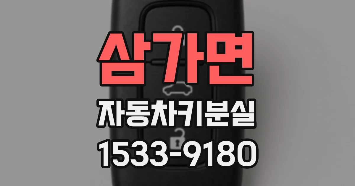 삼가면 자동차키분실