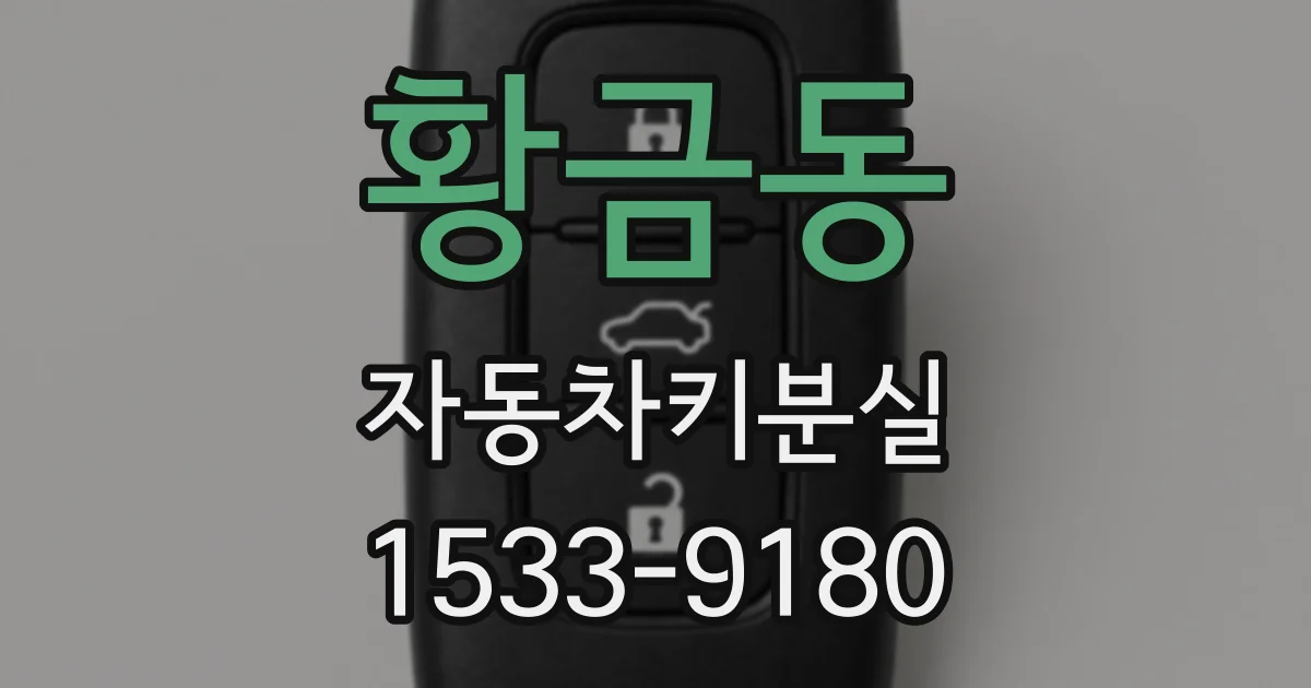 황금동 자동차키분실