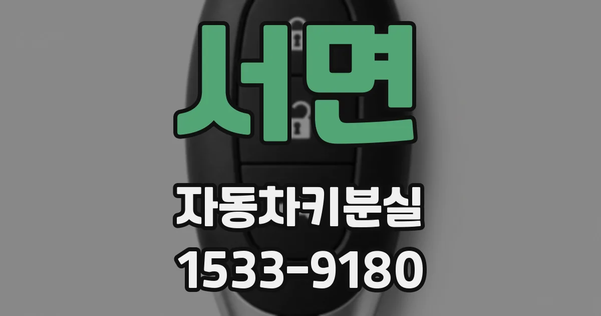 서면 자동차키분실