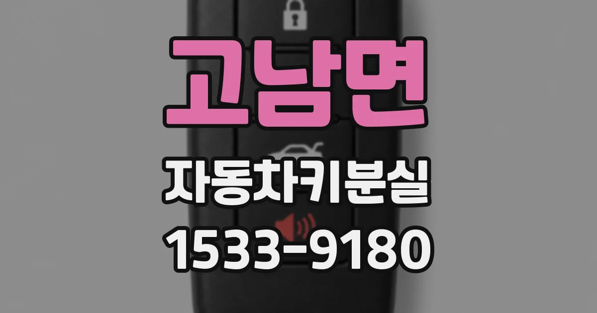 고남면 자동차키분실