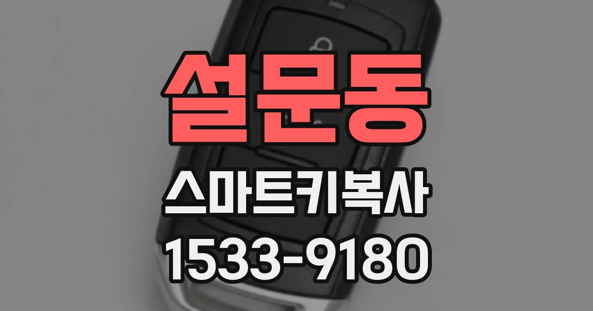 설문동 스마트키복사