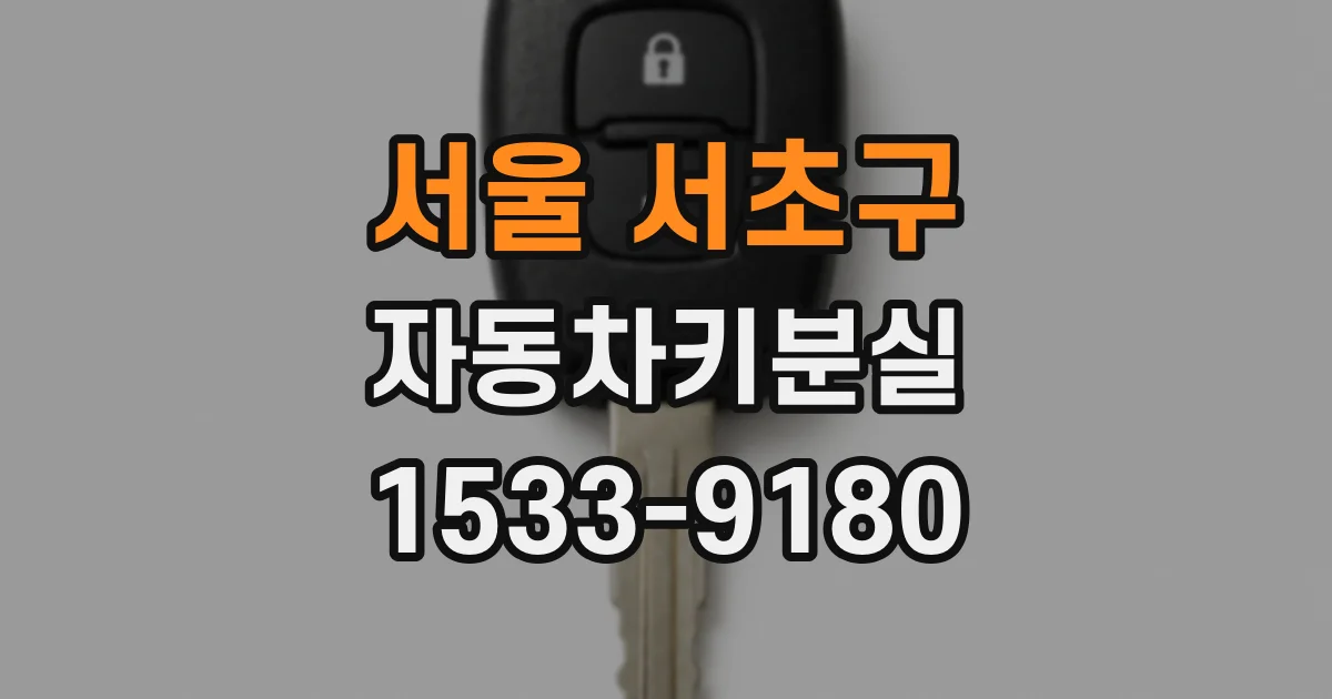 서울 서초구 자동차키분실