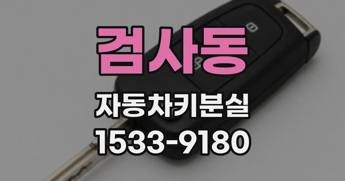 검사동 자동차키분실