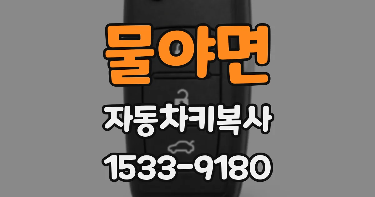 물야면 자동차키복사