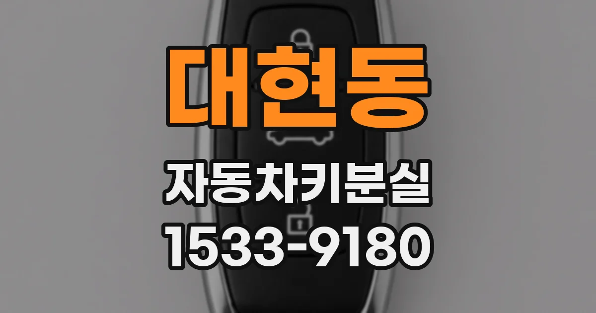 대현동 자동차키분실
