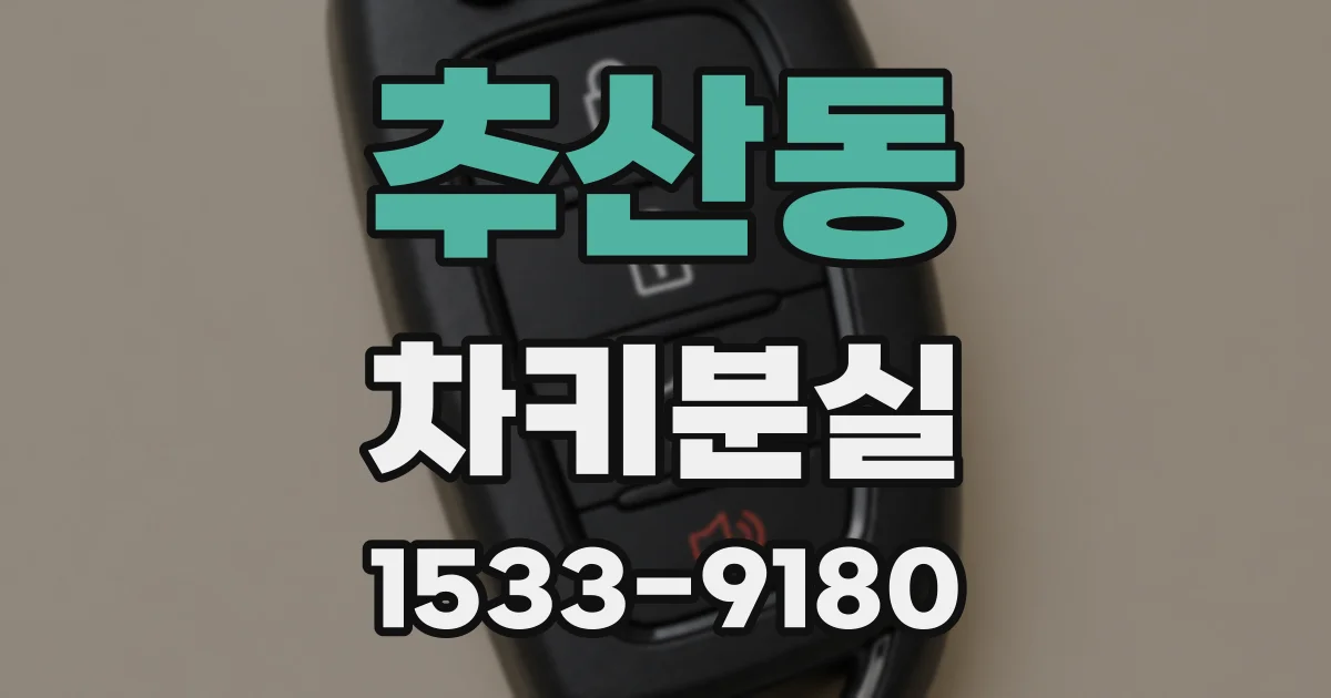 추산동 차키분실