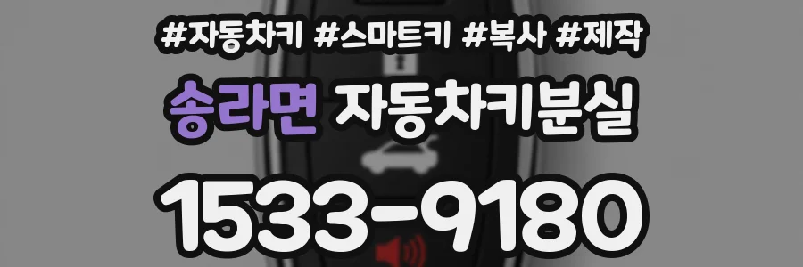 송라면 자동차키분실
