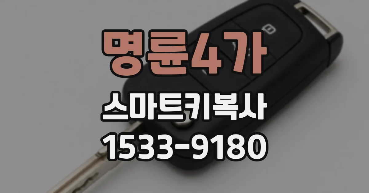 명륜4가 스마트키복사