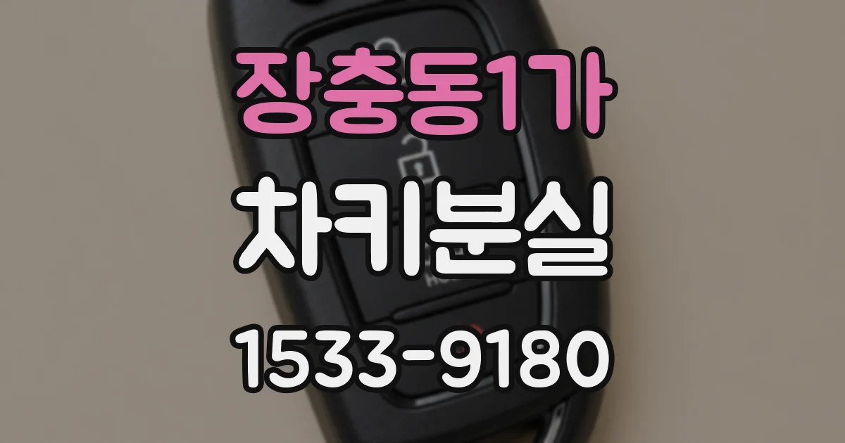 장충동1가 차키분실