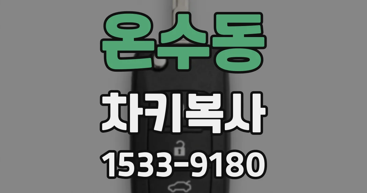 온수동 차키복사