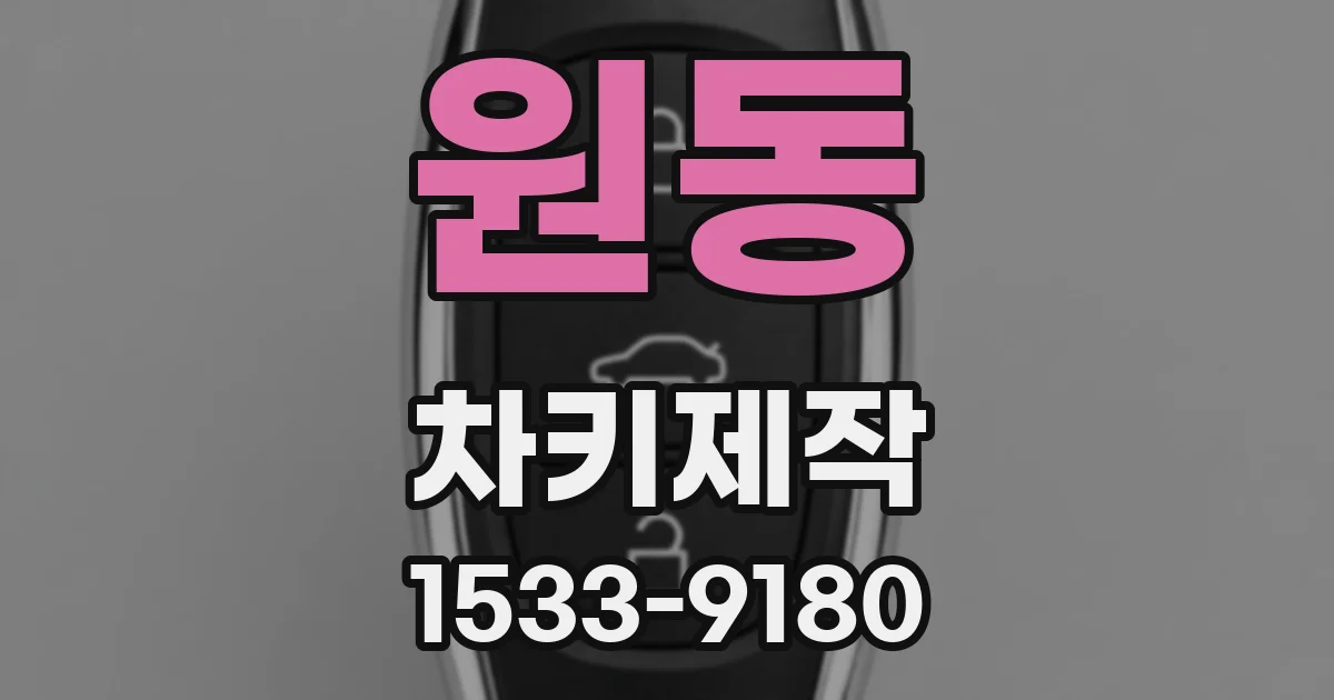 원동 차키제작