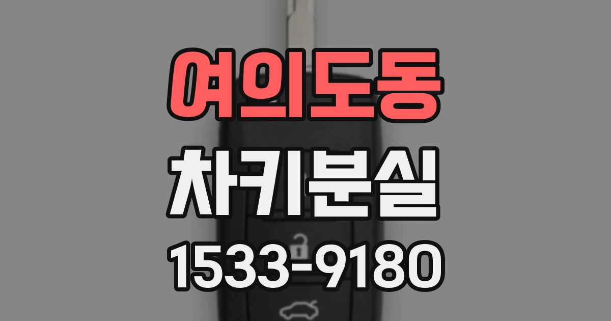 여의도동 차키분실