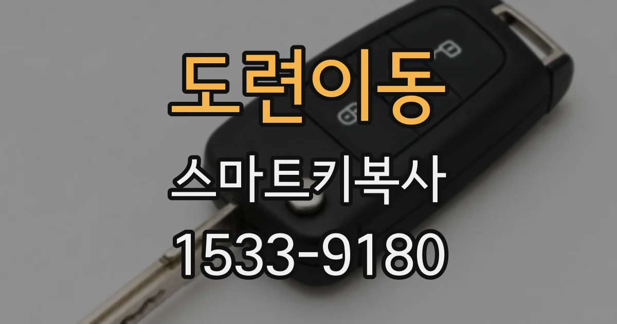 도련이동 스마트키복사
