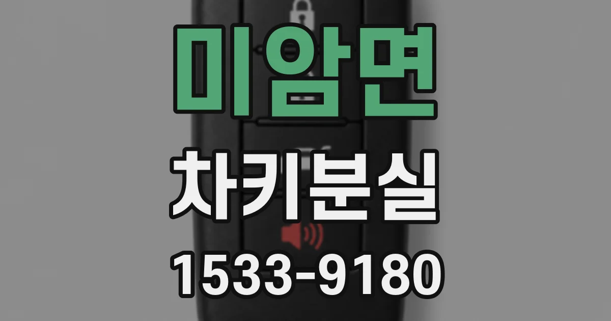 미암면 차키분실