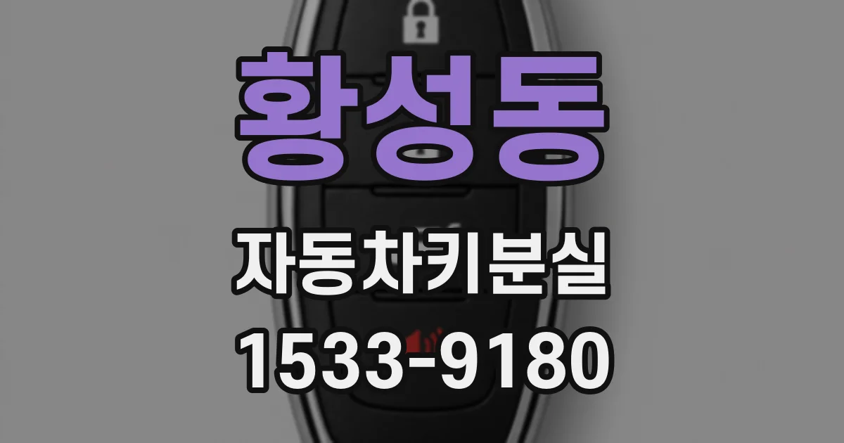 황성동 자동차키분실
