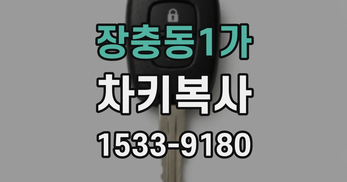 장충동1가 차키복사