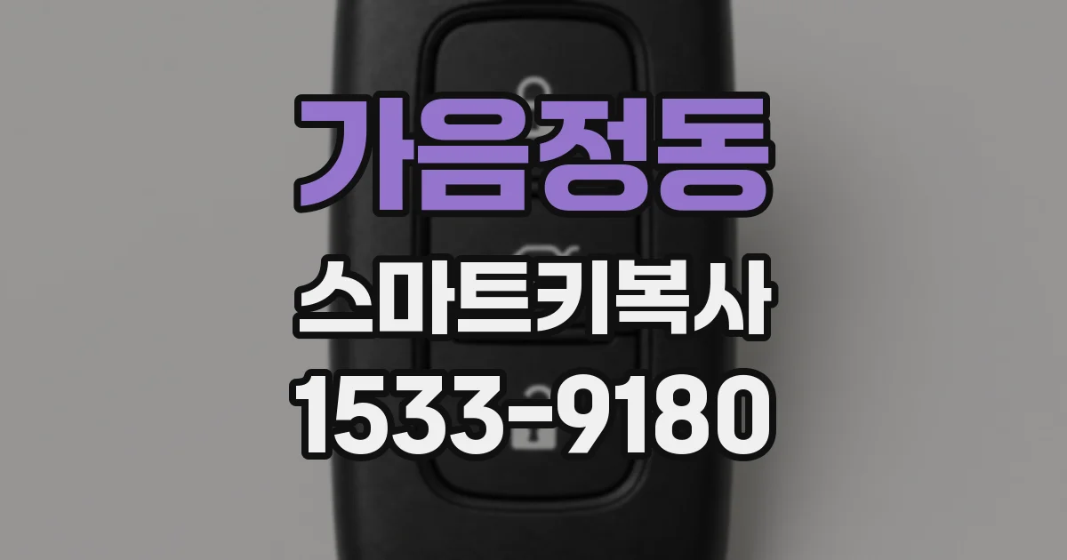 가음정동 스마트키복사