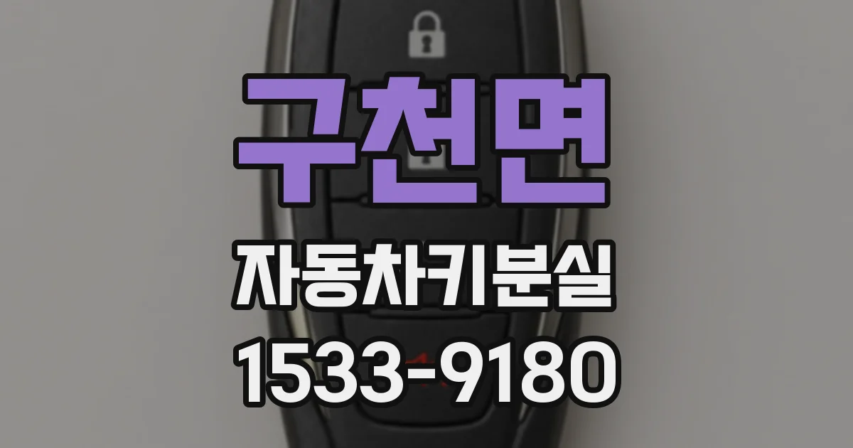 구천면 자동차키분실