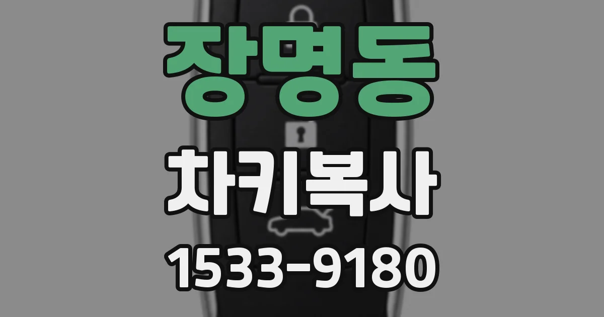장명동 차키복사