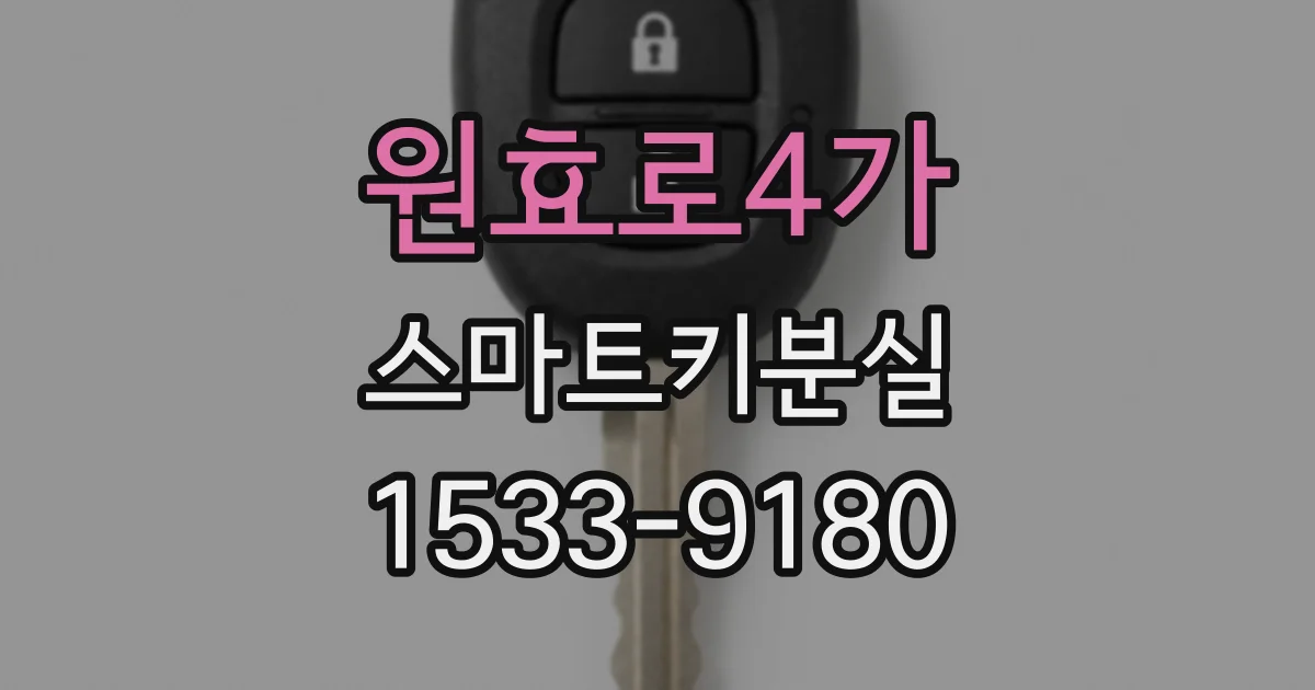원효로4가 스마트키분실