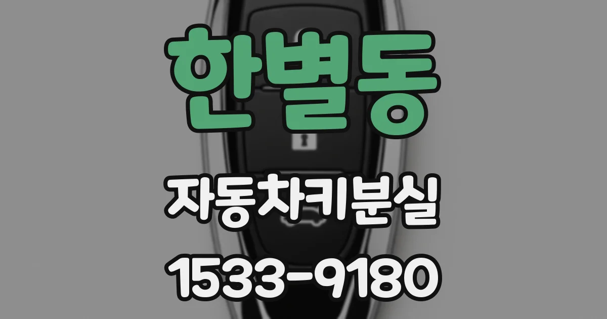 한별동 자동차키분실