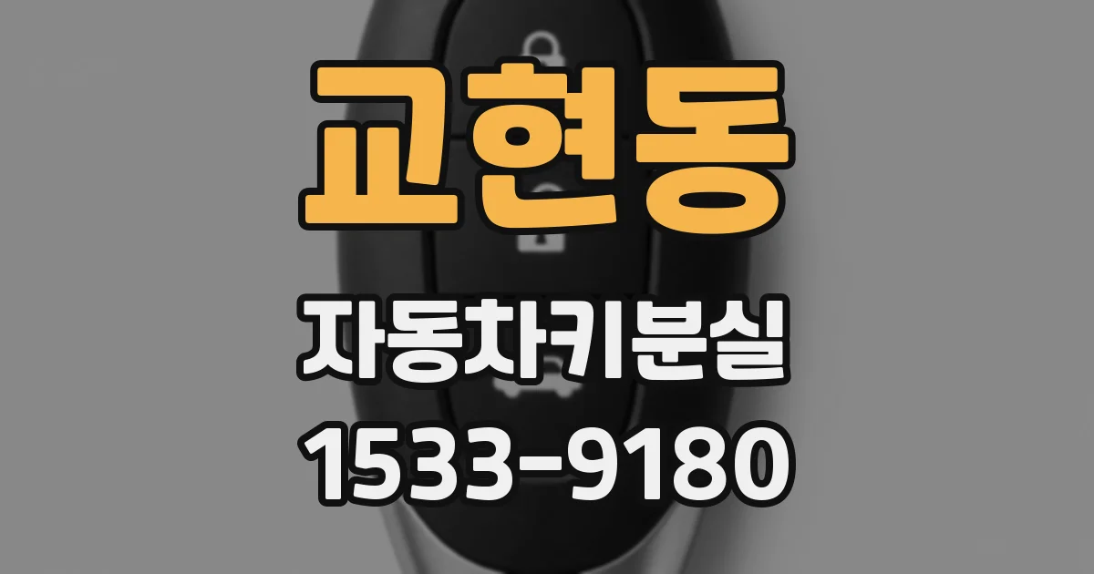 교현동 자동차키분실
