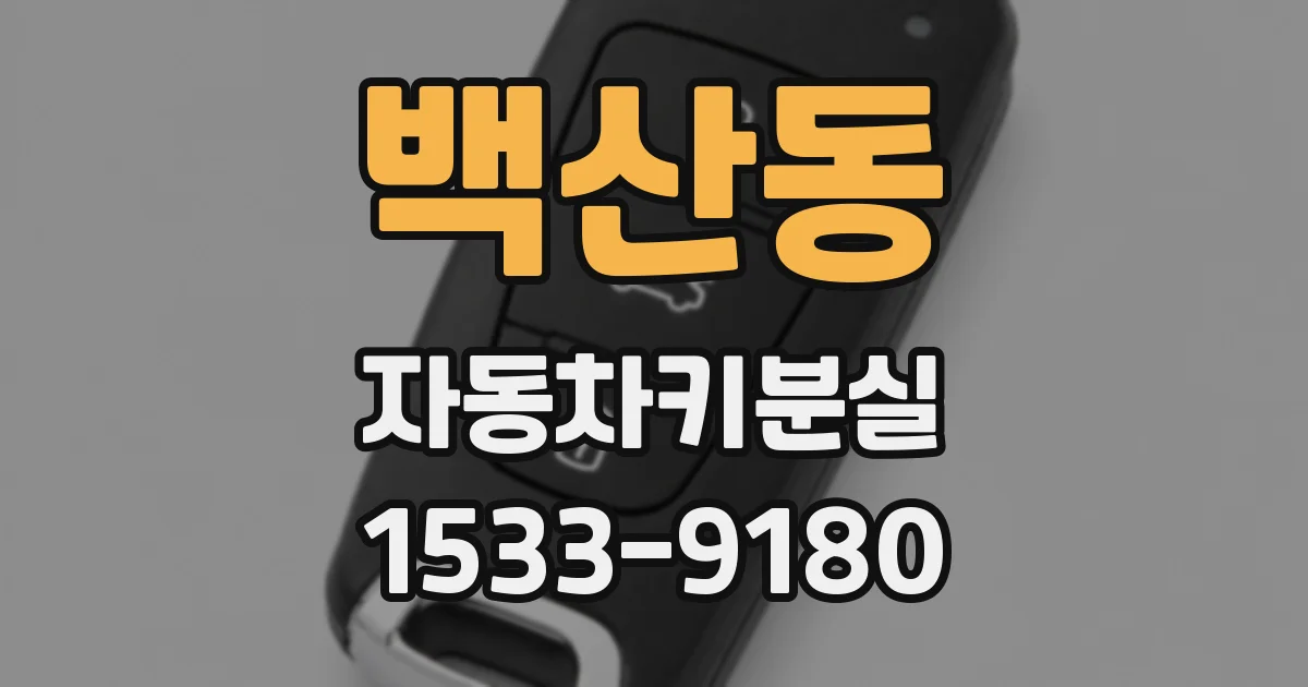 백산동 자동차키분실