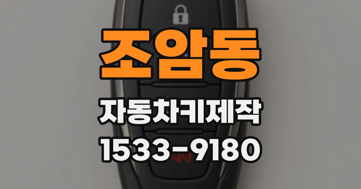 조암동 자동차키제작