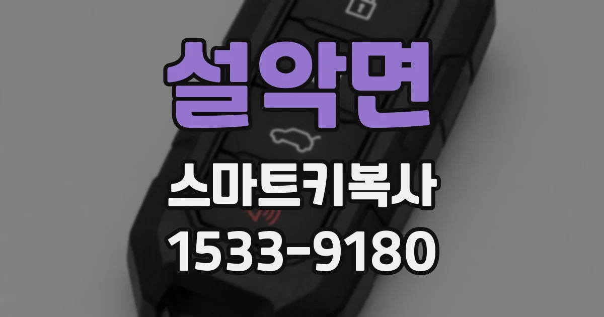 설악면 스마트키복사