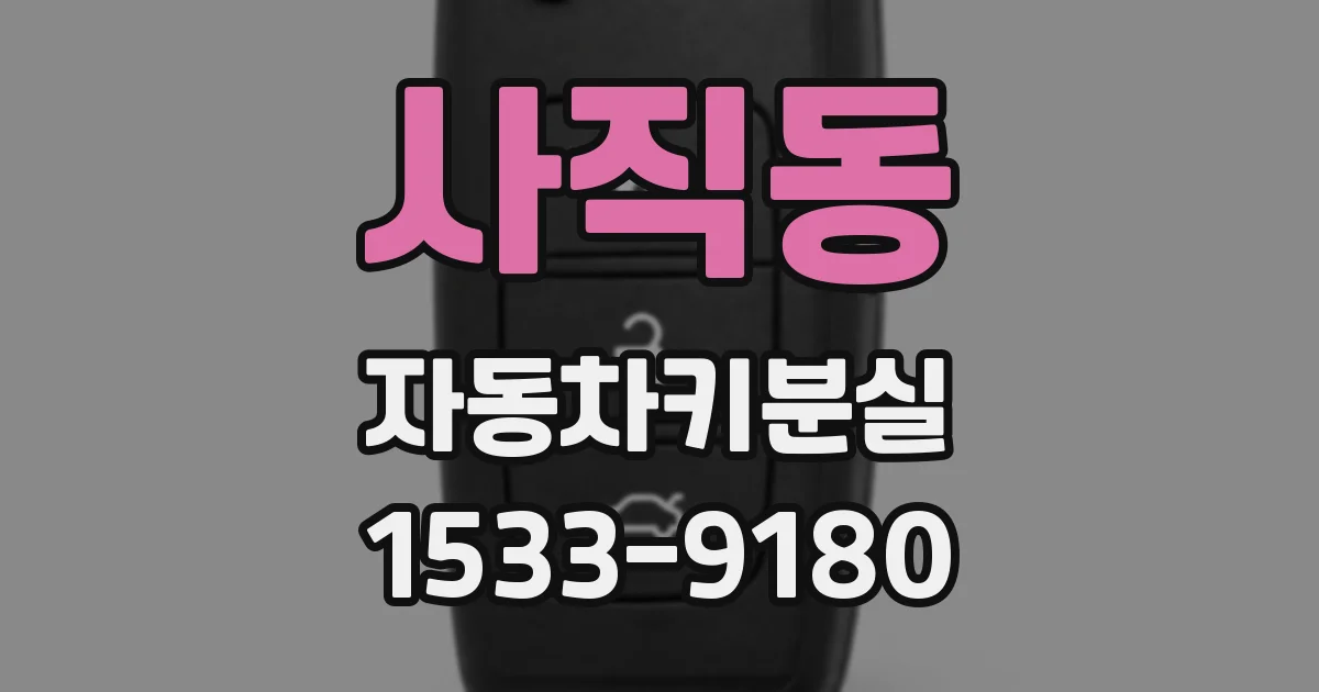 사직동 자동차키분실