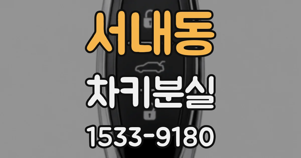 서내동 차키분실